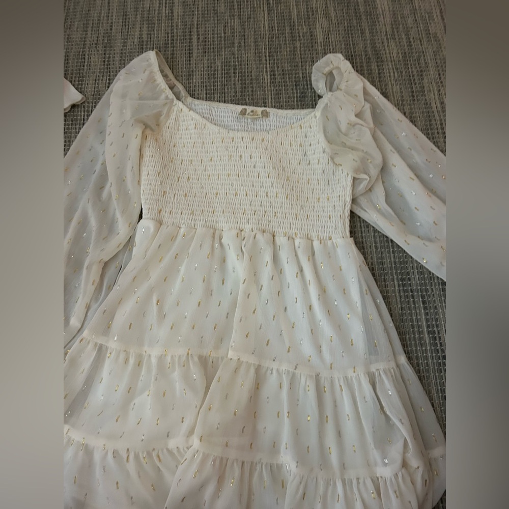 Altered State White and Gold Mini Dress